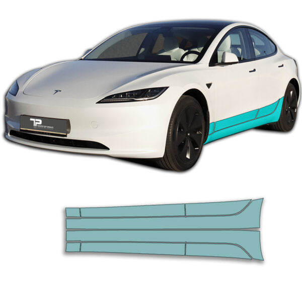Tesla Model 3 Highland Seitenschweller Schutzfolie kaufen? – Mein Tesla  Zubehör