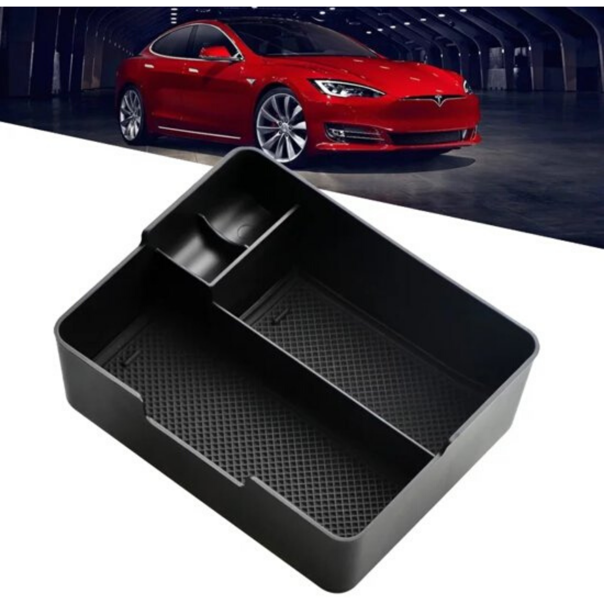 Tesla Model 3 Mittelkonsolen-Organizer Aufbewahrungsbox für