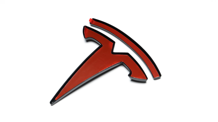 Einzigartiges mattschwarzes Logo-Emblem Set für Tesla Model 3, ideal für ein stilvolles Upgrade auf den deutschen und österreichischen Straßen.