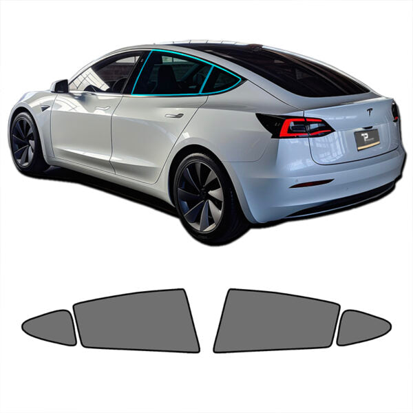 Gunstige-Tonungsfolie-Tesla-Model-3-schwarz-getont