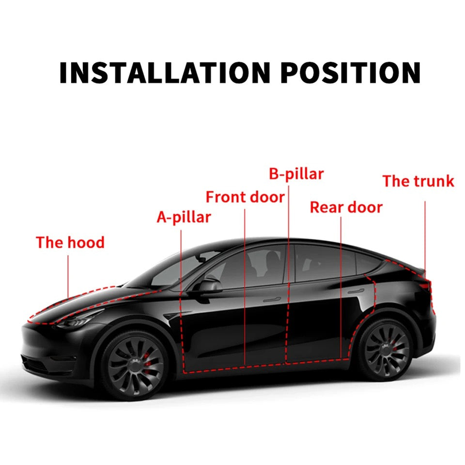 Bild der nahtlosen Integration des Schalldämmungssets in das Tesla Model Y
