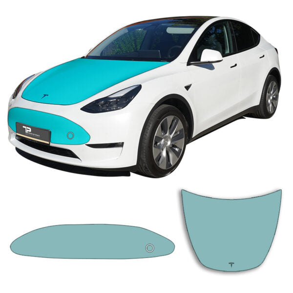 Tesla Model Y Lackschutzfolie: Stoßstange & Motorhaube - Transparent,  Kratzfest & Selbstklebend