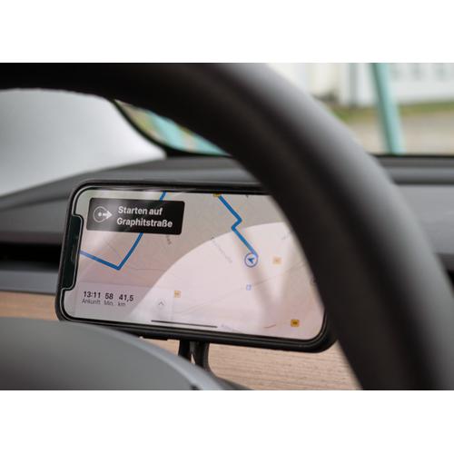 Tesla Model 3/Y Sonnenbrillenhalter | Lenkrad-Organizer Für Brillen & Handy | Silikon Halterung | Einfache Montage