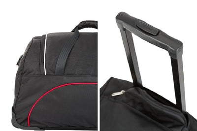 Teleskopgriff mit ergonomischer Form an einer KJUST Trolley Bag aus dem Taschensets für Tesla Model Y Juniper 2025+, leicht verstaubar und robust.