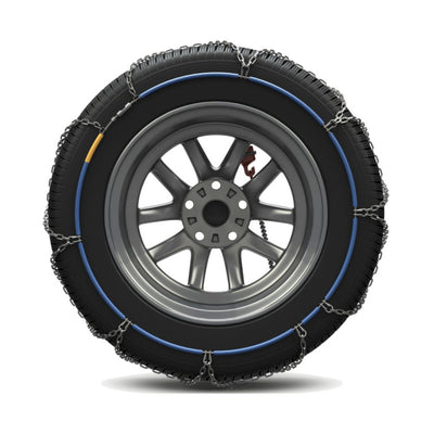 Schneeketten Model Y Juniper Standard mit 18-Zoll-Aperture-Felgen. König CG-9 105 Schneeketten für Tesla Model Y 18 Zoll, sicher und leise.