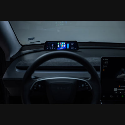 Tesla Dashboard Display S3XY Dash im Tesla Model Y cockpit mit Tesla CarPlay, Tesla Android Auto und digitalem Instrumentendisplay
