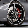 Tesla Felgenschutz 18 Zoll in Silber montiert – elegante Felgenrandabdeckung als Tesla Model 3 Felgenschutz und für Tesla Model Y.