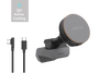 Handyhalterung für Tesla Model Y Juniper 2025+ mit Qi2 Laden, aktiver Kühlung und USB-C-Kabel für eine schnelle und saubere Stromversorgung.