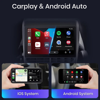 Multifunktionales Tesla Model 3 Bildschirm hinten mit HD-Auflösung, unterstützt Android Apps und Medienwiedergabe.