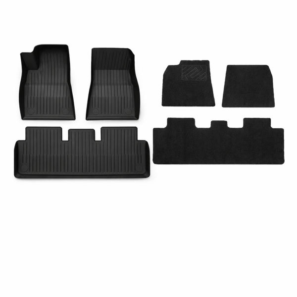 Komplettset Tesla Model 3 Gummimatten inklusive Kofferraum für Tesla Fußmatten Model 3 Highland ab 10.2023