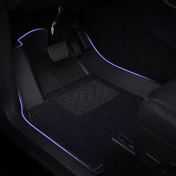 Tesla Model 3 Gummimatten im Innenraum mit Antirutsch Struktur für maximale Sicherheit