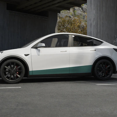 Transparente tesla model y 2025+ Juniper lackschutzfolie Sidekit im Detail – passgenauer Schutz für den unteren Türbereich deines Tesla.