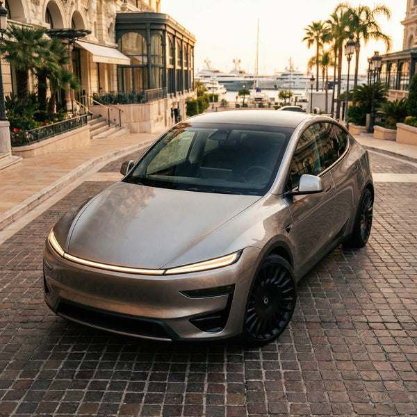 Tesla Model Y mit geschmiedeten 21 Zoll Felgen Razor V2 in Onyx Black
