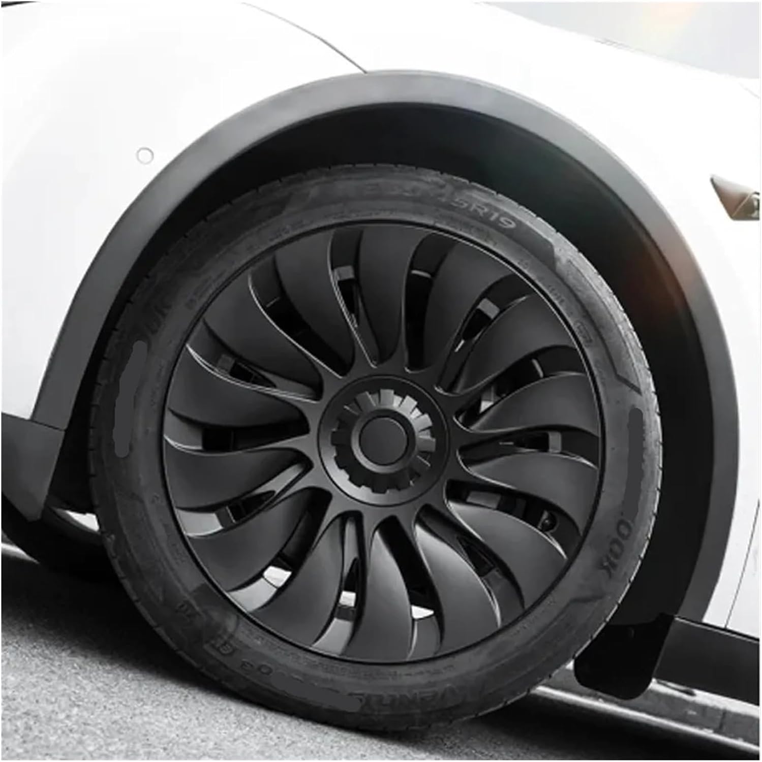 Tesla Radkappen Set 4x Mattschwarz Storm Radkappen Set Für Tesla Model Y – 4x 19 Zoll In Mattschwarz Inklusive Tesla-Logo