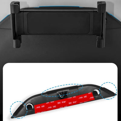 Tesla Model Y Tablet Halter mit starker Klebefläche für sicheren Halt. Passt perfekt ins Interieur des Juniper Modells ab März 2025.