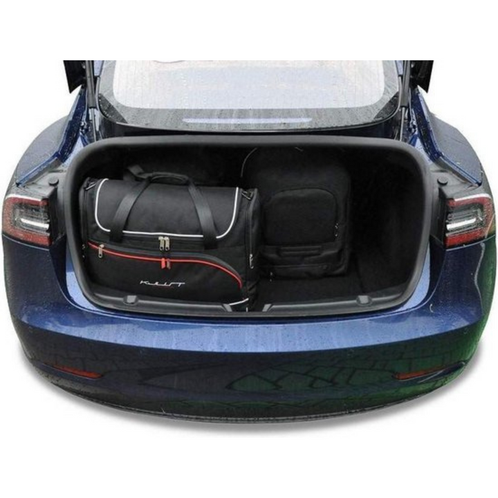 Tesla Model 3 7-teilige maßgeschneiderte Kofferraum- und Frunk-Reisetaschen Set Innere Zubehör