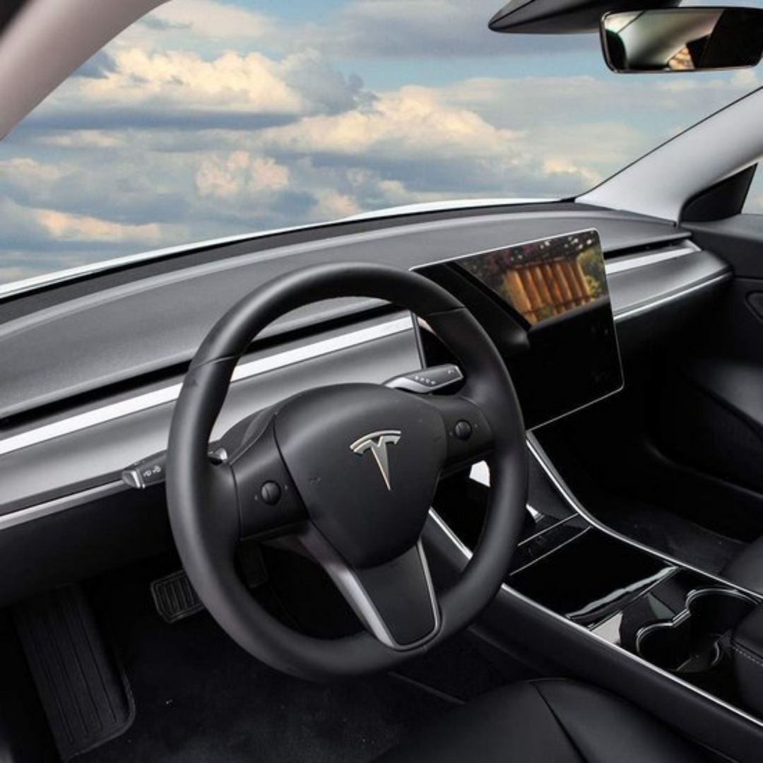 TESERY Tesla Modell 3 / Y Armaturen brett Abdeckung-Kohlefaser-Innen mods