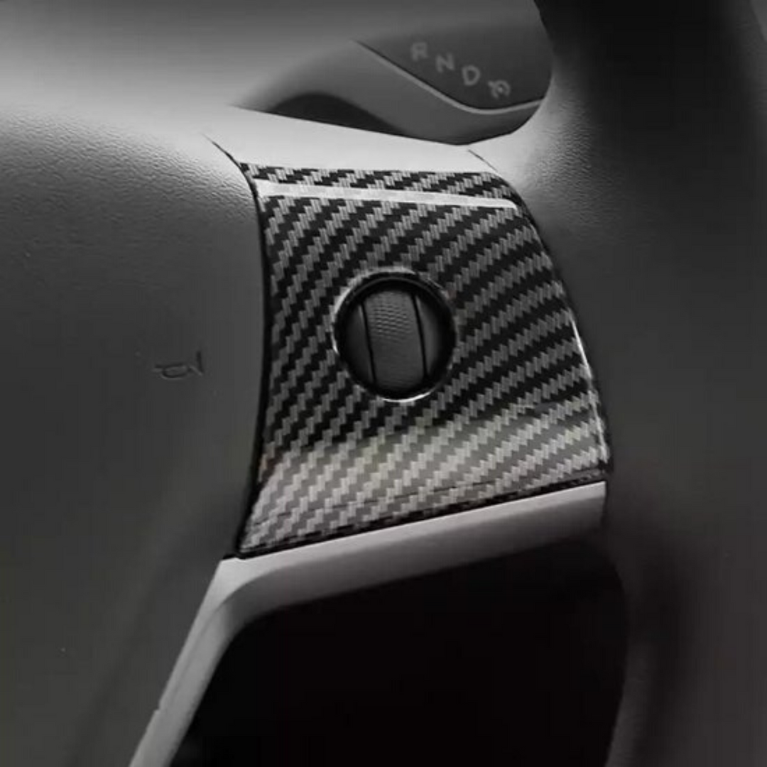 Tesla Model 3 Lenkradabdeckung Carbon Weiß Autozubehör 3-teiliges