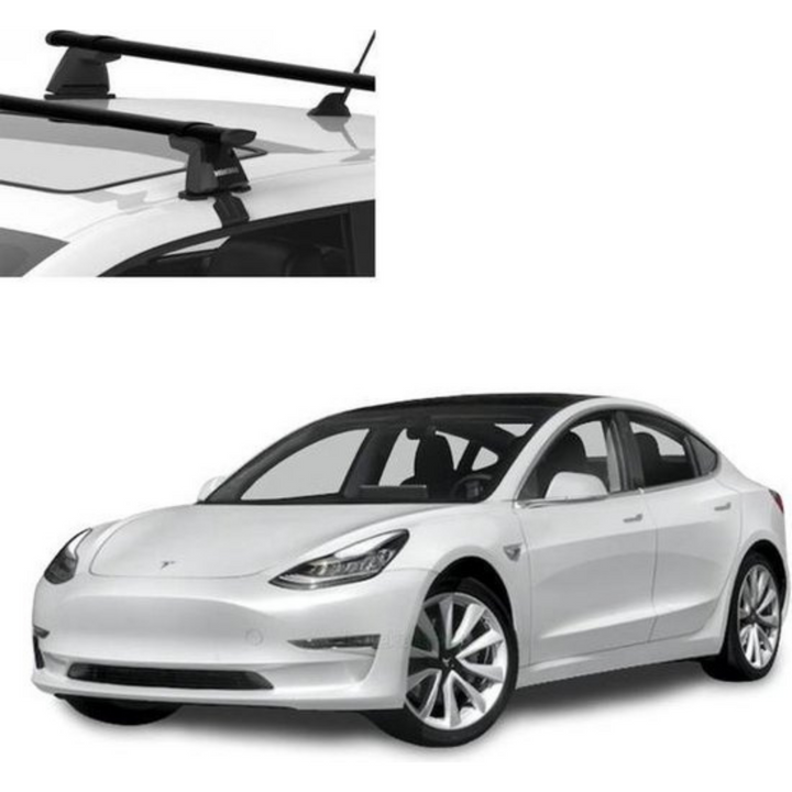 Tesla Model 3 Dachträger Yakima Schwarz Auto Außenzubehör Deutschland Österreich