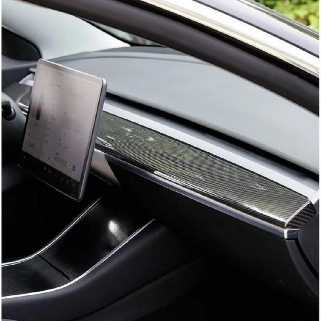 Tesla Model 3: Armaturenbrett-Konsolenabdeckung (ABS + Beschichtung) -  Plugear