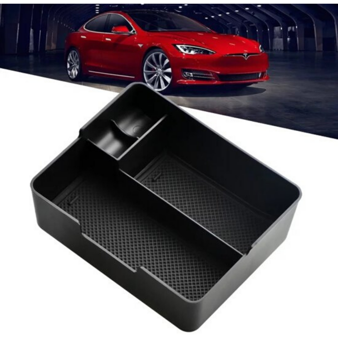 Tesla Model 3 Mittelkonsolen-Organizer Aufbewahrungsbox für Autozubehör  Sonnenbrillenhalter Schwarz – Mein Tesla Zubehör