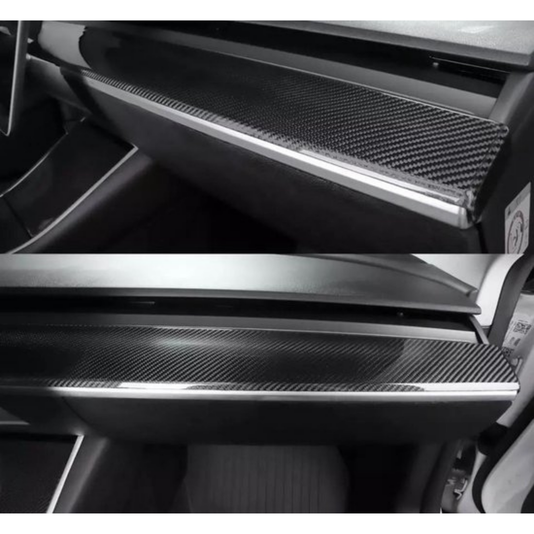 Kohlefaser-Modell-Armaturenbrett-Abdeckungs-Set für Tesla Model Y,  Auto-Mittelkonsolen-Aufkleber, Innenzubehör für Tesla Model 3 Y 2021 2022  (Mattes Weiß) : : Auto & Motorrad