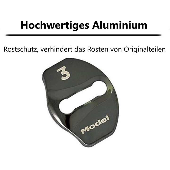Tesla Model 3 Set Türschlossabdeckung Metallic Black Car Styling Innere Außen Zubehör Deutschland
