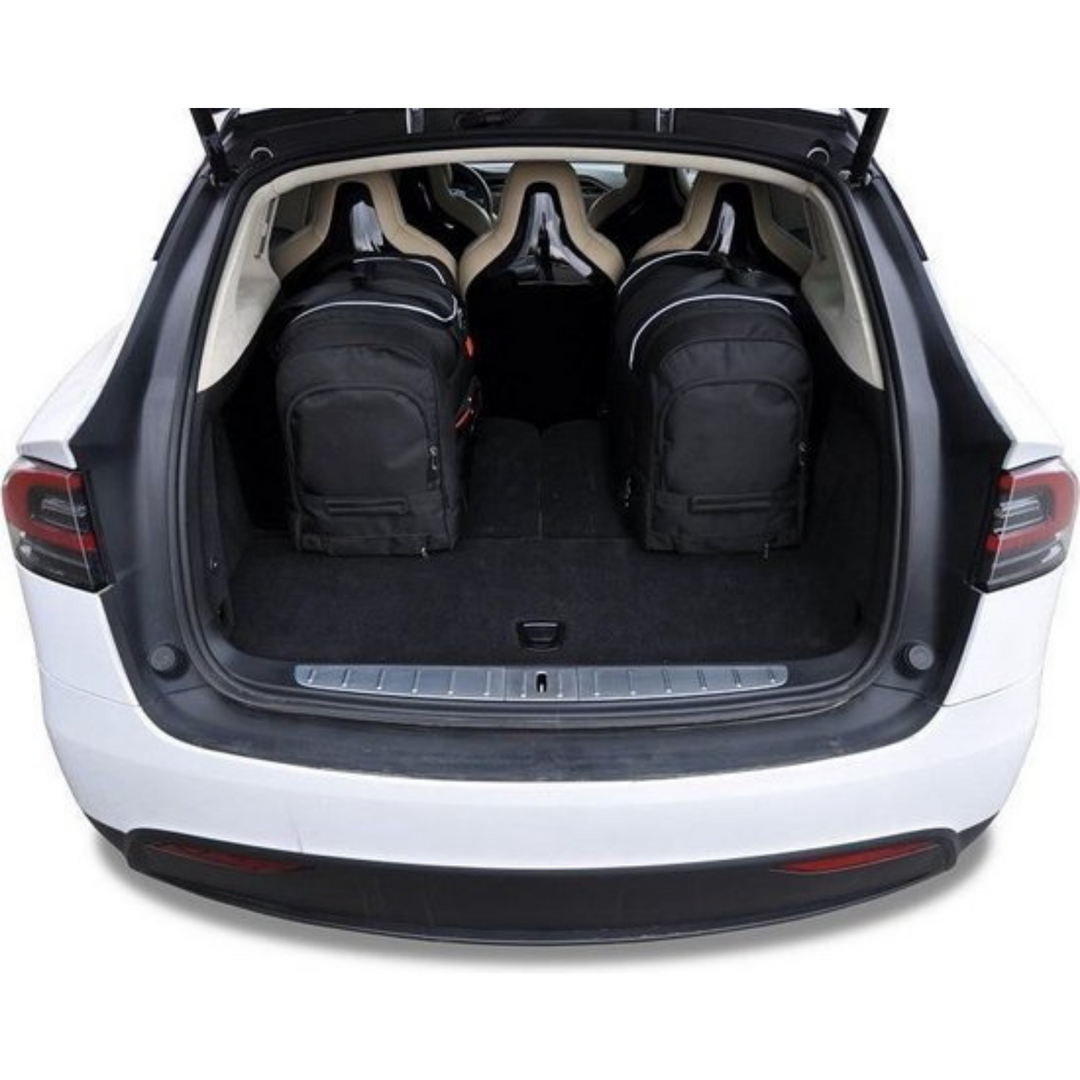 Tesla Model X 2016-heute Reisetaschen-Set Kofferraum 7-teilig Übernachtungsbeutel Auto Zubehör