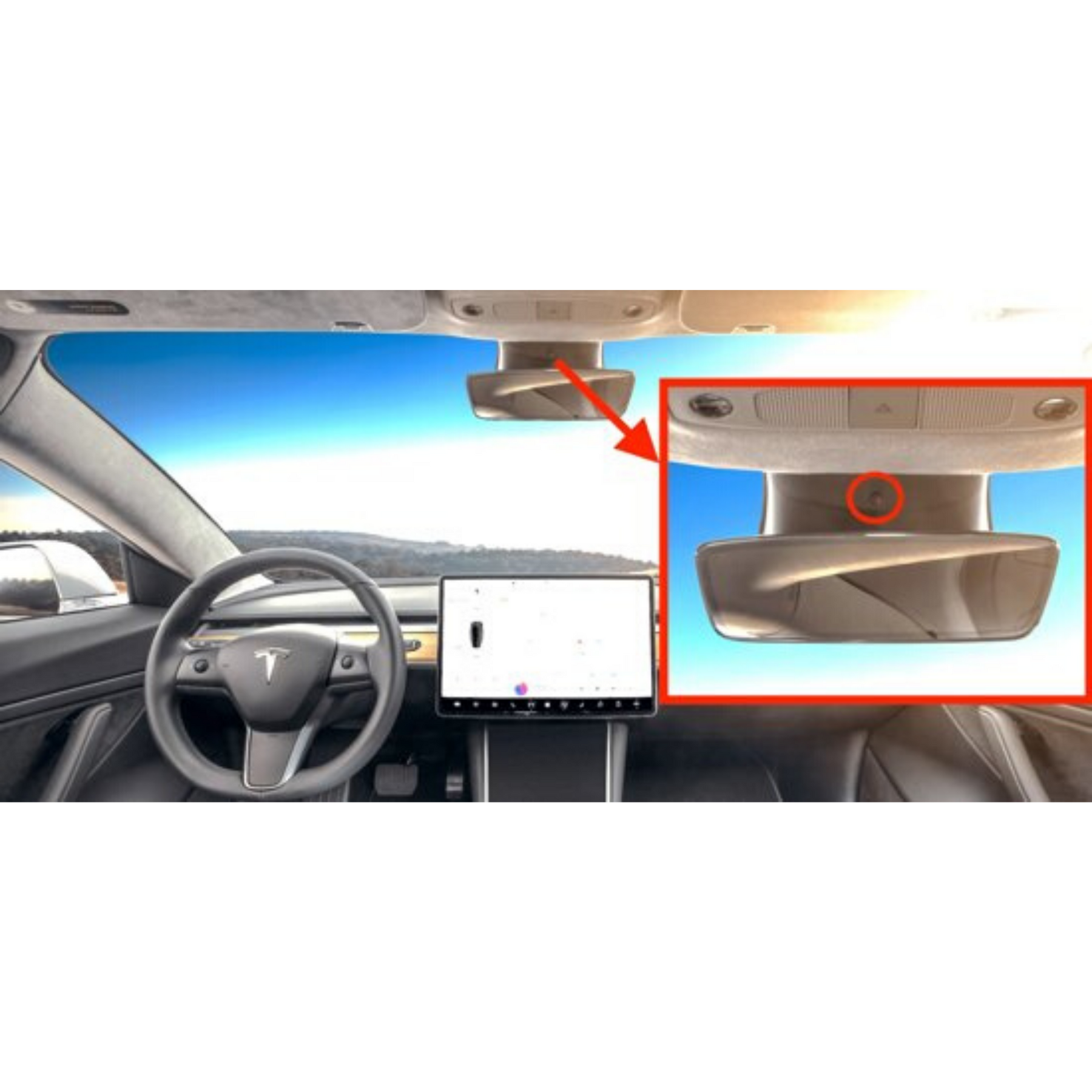 Webcam abdeckung für Tesla Modell 3/y2017-2023 Auto kamera