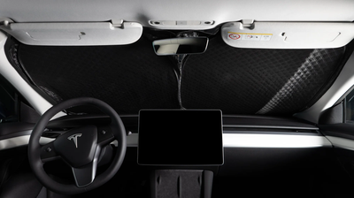 Wind- & Sonnenschirme für Tesla Model 3: Schutz vor Sonne, Privatsphäre und einfache Installation. Lichtabsorbierende Eigenschaften vermeiden Überhitzung des Innenraums.