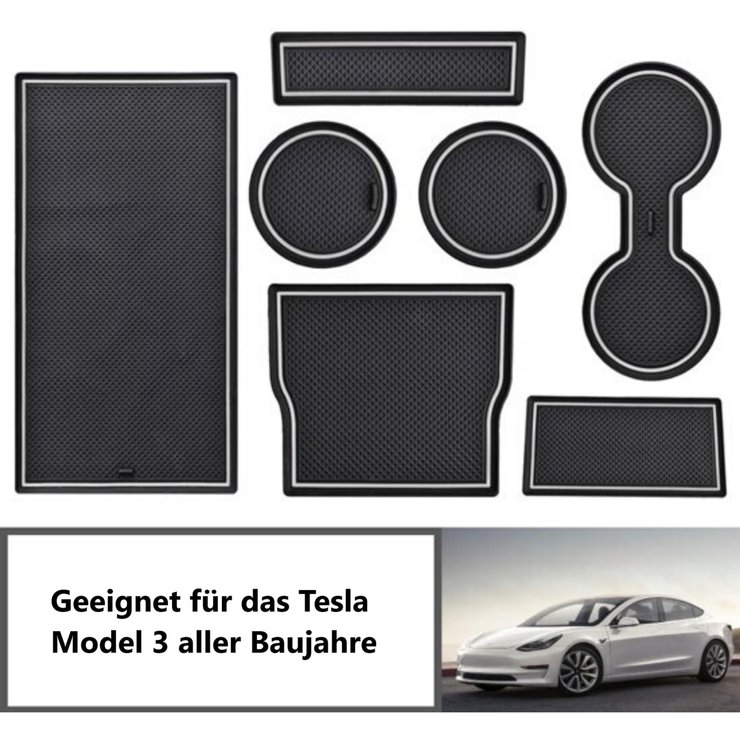 Tesla Model 3 Anti-Rutsch-Matte Komplettset Automat Organizer Auto Innere Zubehör Deutschland