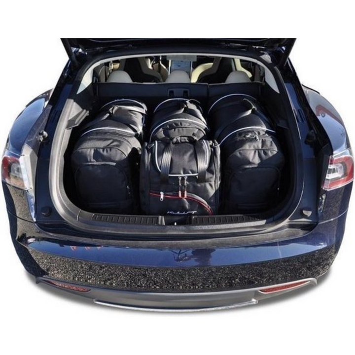 Tesla Model S 2012-2016 Reisetaschen-Set Kofferraum 4-teilig Übernachtungsbeutel Auto Zubehör