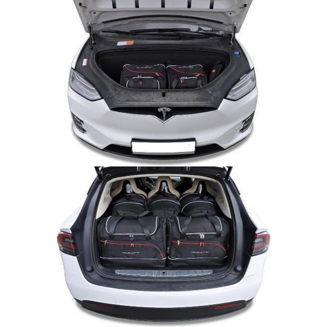 Tesla Model X 2016-heute Reisetaschen-Set Kofferraum Frunk 9-teilig Übernachtungsbeutel Auto Zubehör