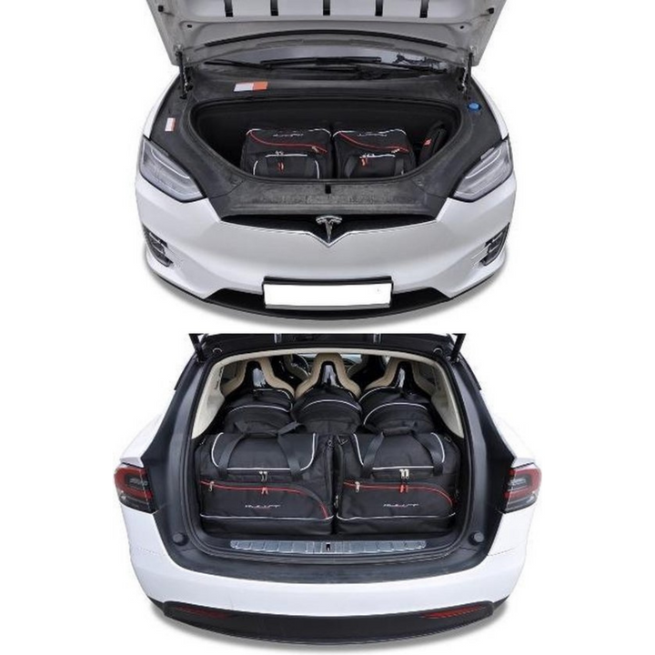 Tesla Model X 2016-heute Reisetaschen-Set Kofferraum Frunk 9-teilig Übernachtungsbeutel Auto Zubehör