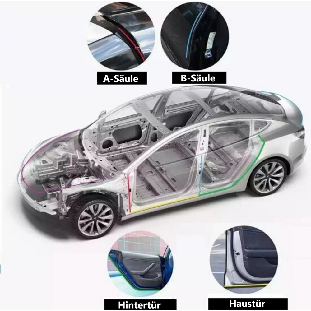 Tesla Model 3 Geräuschreduzierungsset Gummi Komfortisolierung Autozubehör Deutschland