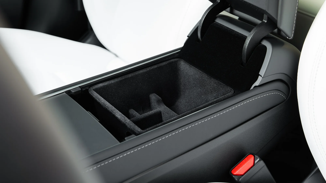 RUIYA Tesla Model 3 2021-2023 Mittelkonsole Armlehne Aufbewahrungsbox  Organizer mit Antirutschmatten Angepasst Tesla Model 3 Auto Zubehör 2021  2022