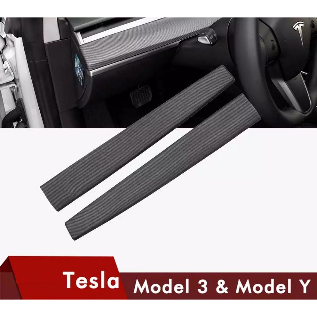 Kaufe Auto Spalte Schaltknauf Abdeckung Dekor Für Tesla Modell 3 Y