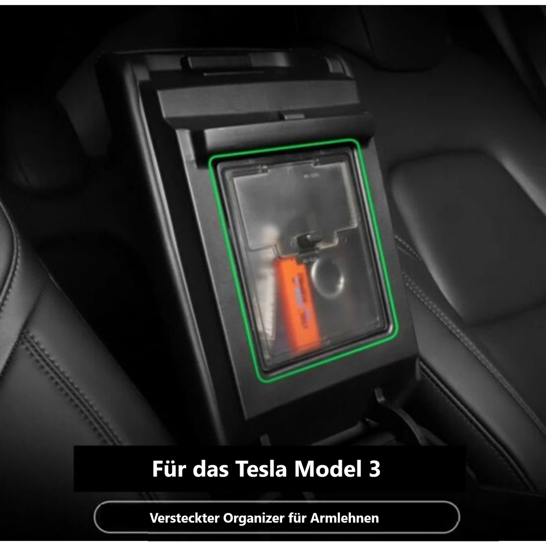 Tesla Model 3 Versteckter Armlehnen-Organizer Auto Innere Zubehör
