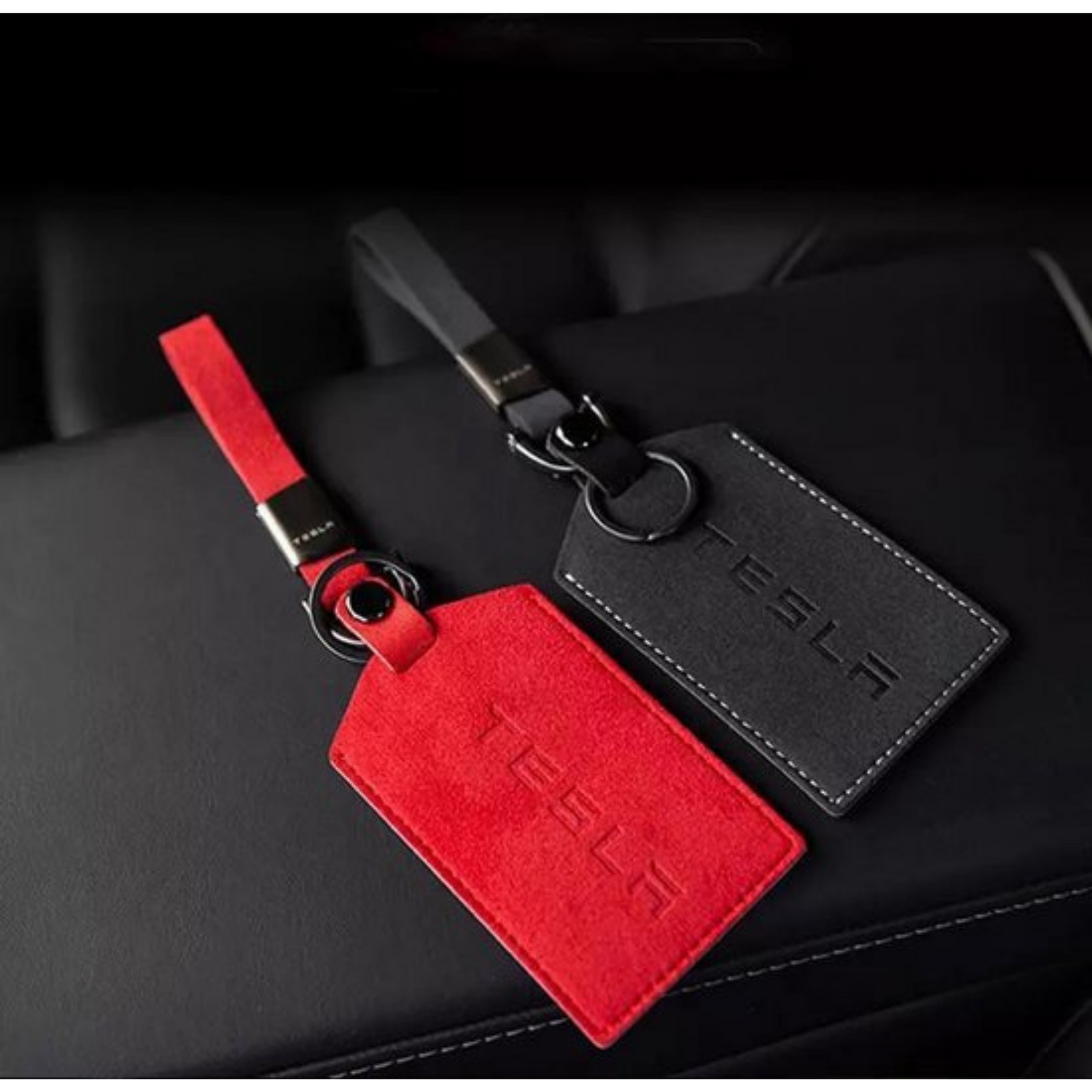 Tesla Model 3 und Y Schlüsselkartenhalter Schlüsselbund Schlüsselkarte  Autozubehör Schwarz Rot – Mein Tesla Zubehör